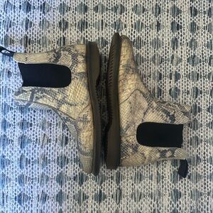 Dr. Martens Snake Print Ankle Boots